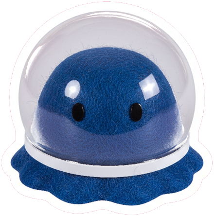 Opus: un pupazzo di feltro con il casco da astronauta